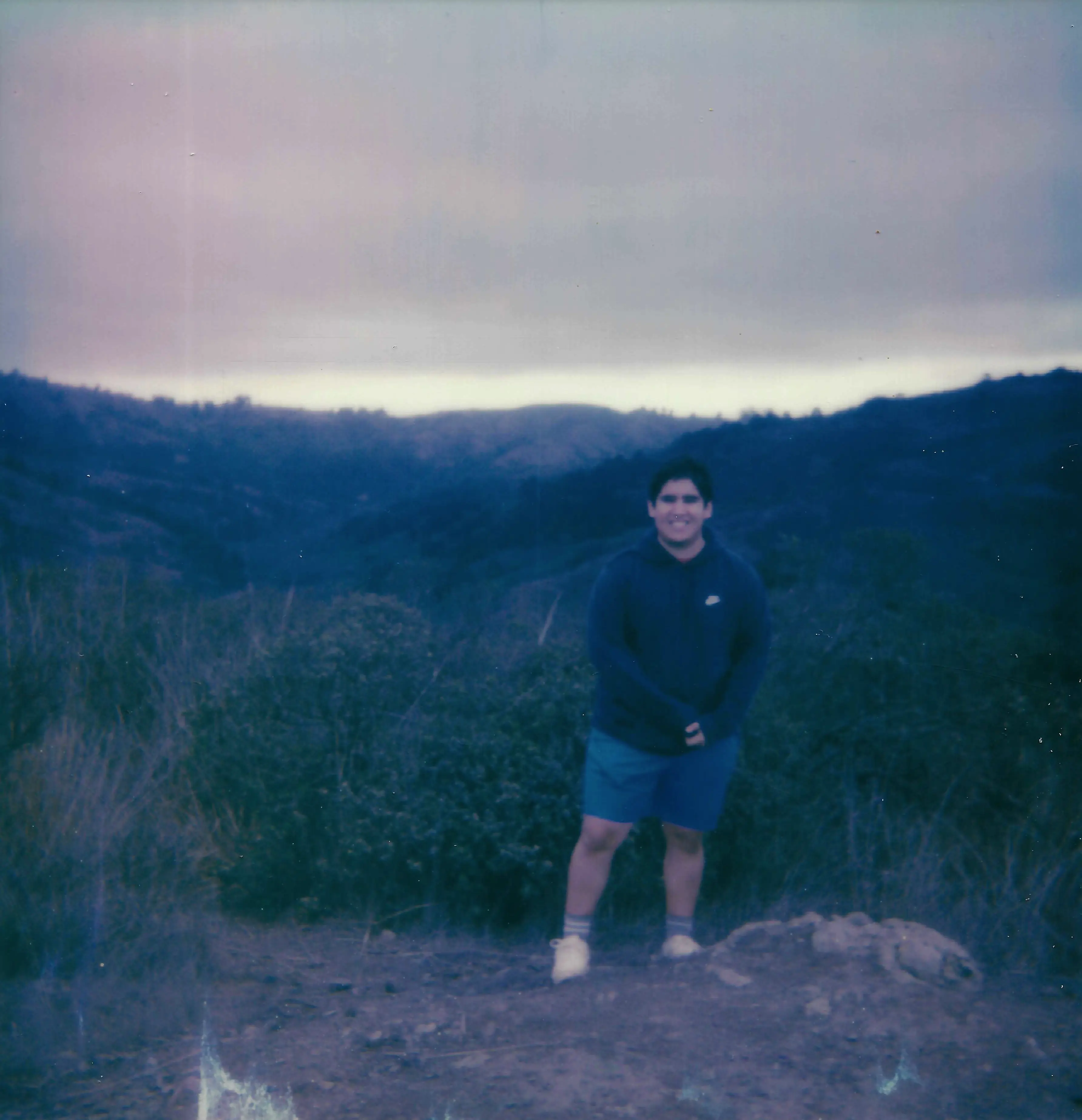 Juan Pablo in California on tree line